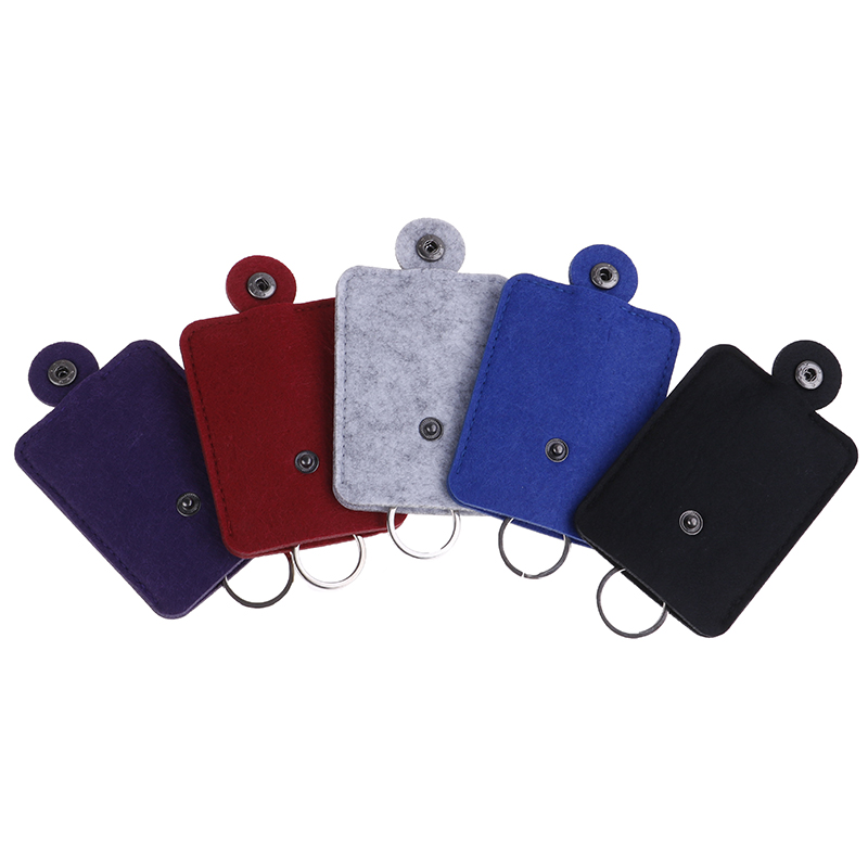 1PCS Men Women Woolen Felt Keychain Holder Pocket Car Key Wallet Purse Keys Organizer Pouch Case Bag