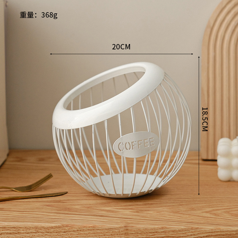 Cestino di frutta creativo Organizzatore di capsula di caffè in ferro spuntino blu Conservazione di frutta secca Cestino diagonale Articoli per la casa: esercito verde