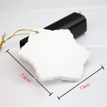 12pcs/lot Sublimation Blanks Christmas Decoration Ceramic Pendant for Sublimation INk Transfer Printing Heat Press DIY: Snow