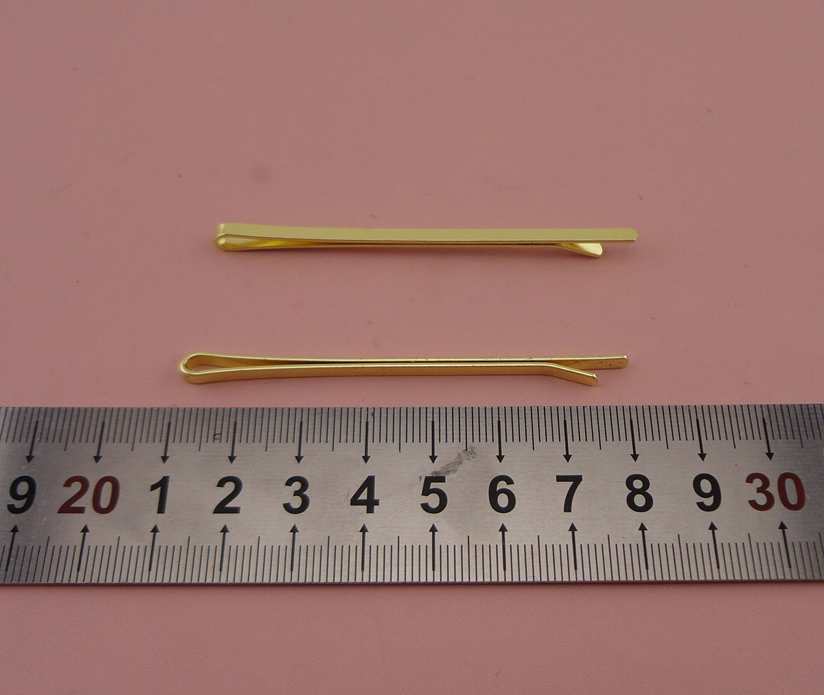 50PCS 3mm*7cm Golden/Brown/Silver Flat Metal Bobby Pins Plain Hair Slide Side Hairpins Barrettes for DIY Nickle free Lead free