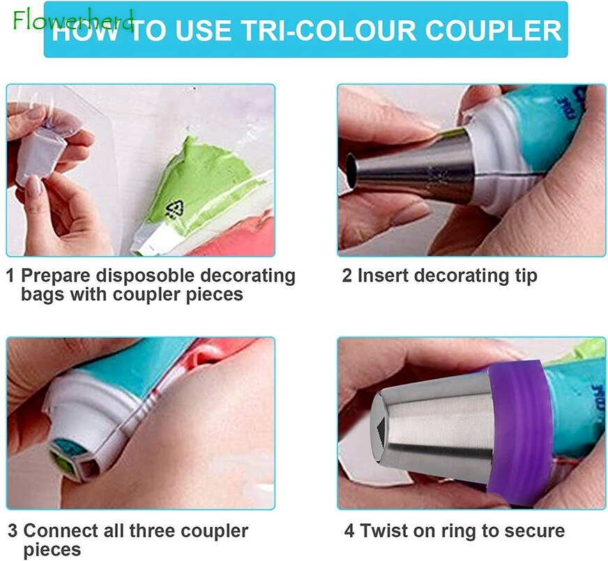 27 Pcs Russische Piping Tips Set 12 Bloem Frosting Tip Nozzles Icing Tips Cake Decorating Tips Kit Bakken Levert Cookie cupcake