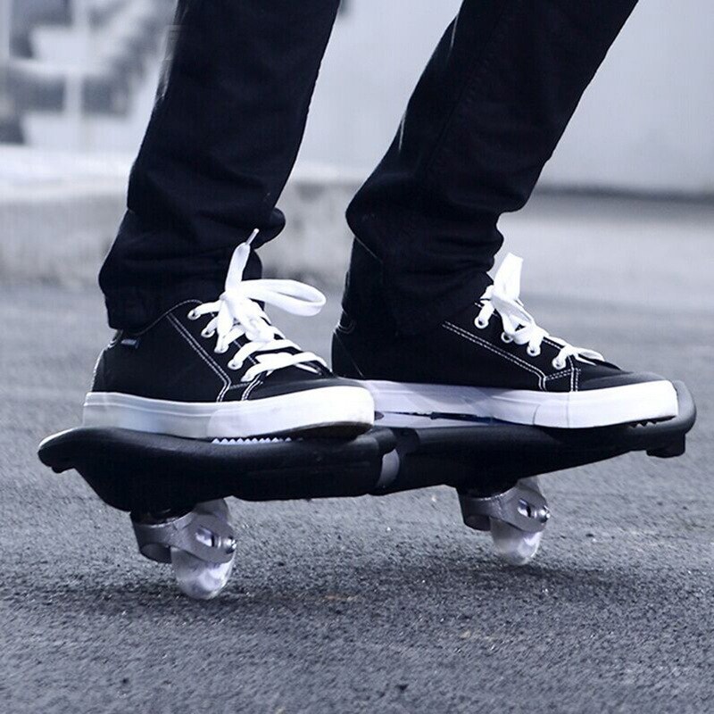 Snake board Skateboard Flashing Wheels 88cm 35 Inch Snakeboard Fit Adult Beginner Outdoor Sliding 2 Wheels Twist Aluminum Alloy