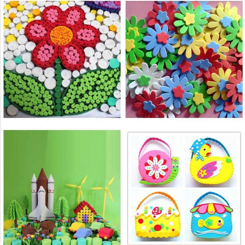 10 Sheets Foam Paper Sponge Paper DIY Craft for Kids Fold Scrapbooking Cutting Decor Paper Kindergarten Manual Crafts Materials