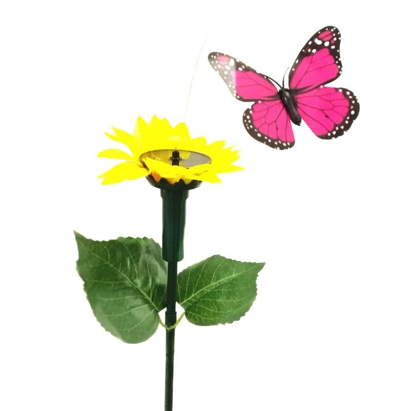 Solar Powered Dancing Fluttering Butterflies Hummingbird Yard Decor Garden Decoration Jardin Butterfly Bird Gardening