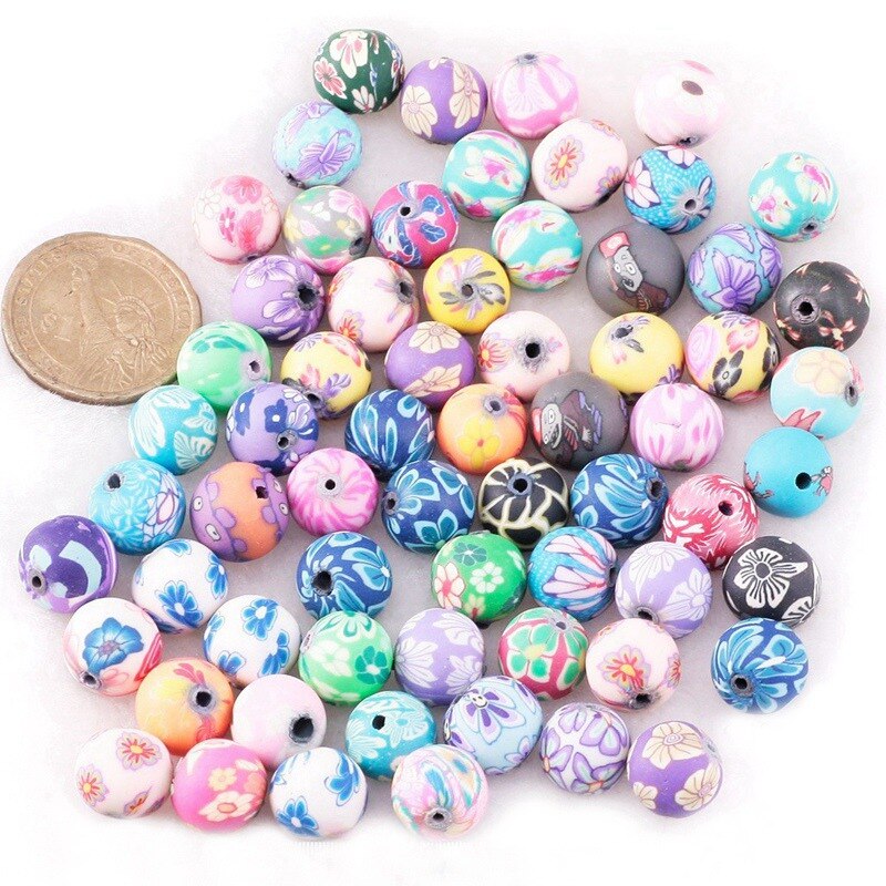 200 stuks kralen sieraden accessoire keramiek ronde dia  ,100 stuks 12 mm & 100 stuks 10 mm