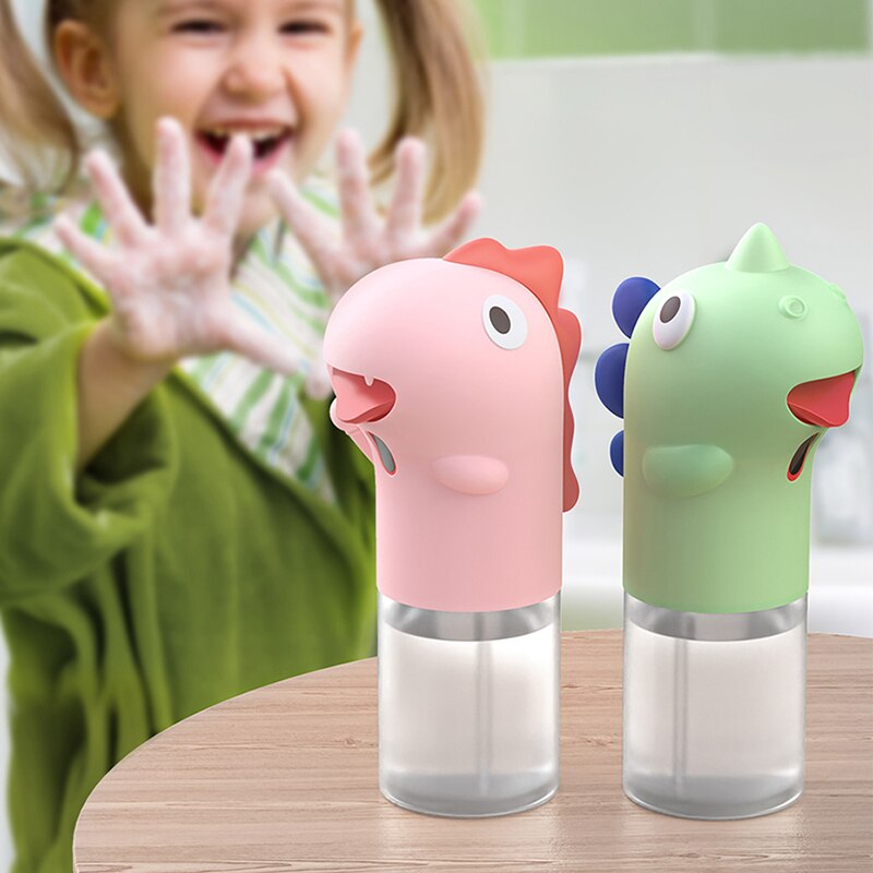 Dessin animé automatique distributeur de savon en mousse enfants capteur Intelligent lavage des mains mignon dinosaure distributeur de mousse ustensiles ménagers