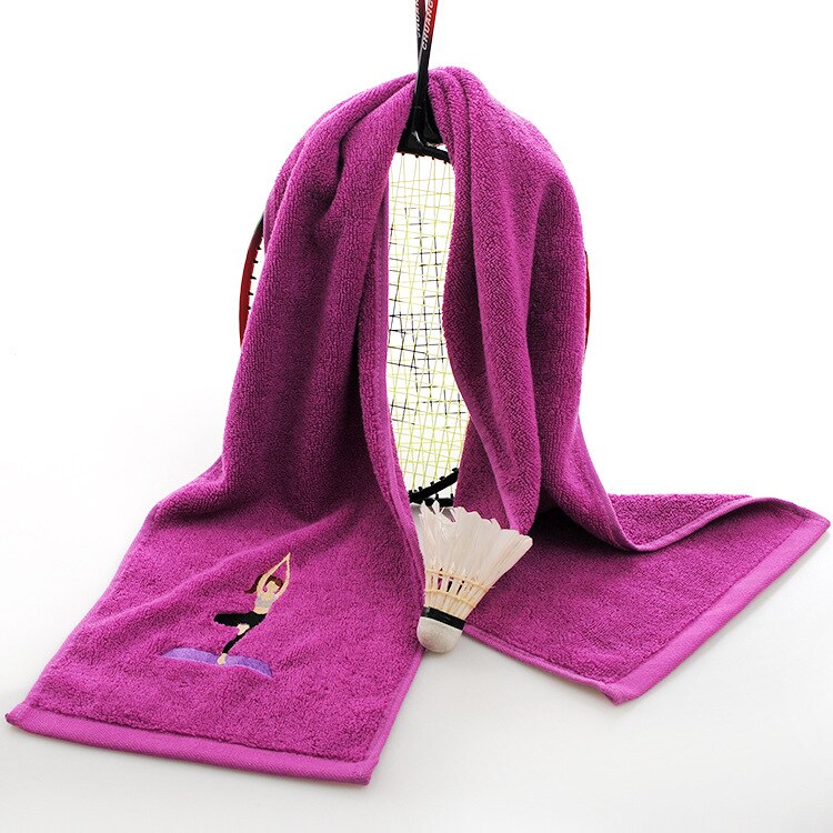 22X110cm Sports towel embroidered cartoon wipe sweat towel absorbent facial towel gym outdoor indoor towel