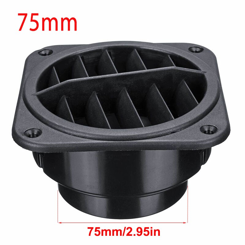 75/60/42mm bil ventilationsudløb flad dieselvarmer luftvarmerkanal til webasto eberspacher diesel parkeringsvarmer: 75mm