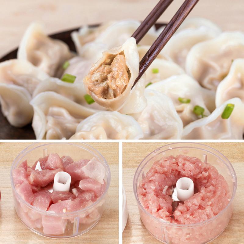 Mini Food Chopper Stainless Blade Kitchen Garlic Chopper Meat Grinder Shredder Steel Manual Home Food Processor Kitchen Tool