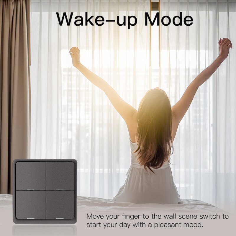 Tuya ZigBee 4banda bezprzewodowy 12 przełącznik sceny kontroler wciskany zasilany z baterii scenariusz automatyzacji dla urządzeń Tuya sprytny Dom