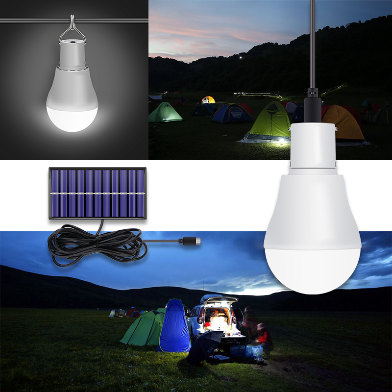 Canling Led Solar Lamp 15W 250LM Usb 5V Solar Power Light Draagbare Outdoor Kamp Tent Vissen Lamp Met zonnepaneel