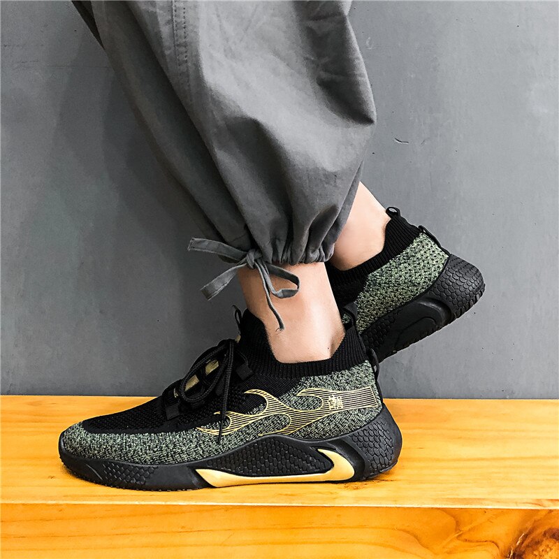 Mens Casual Shoes Shoes Men Lightweight Breathable Comfortable Men Sneakers Lace-up Mesh Flats Zapatos De Hombre