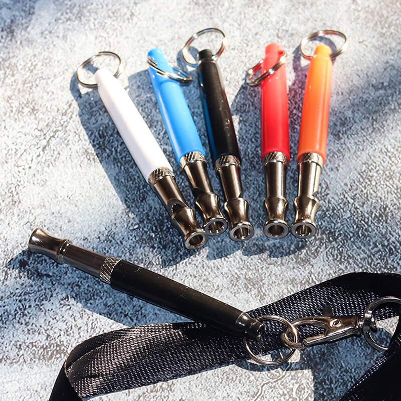 Sifflet d&#39;entraînement pour animaux domestiques, flûte ultrasonique réglable en acier inoxydable, pour chiens obéissants, porte-clés de Train, fournitures pour animaux de compagnie