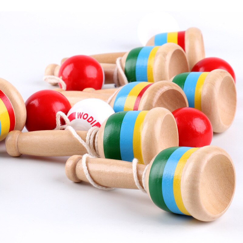 Wooden toys, skills cup, sword ball, hand eye coordination toys, traditional game events, children's kindergarten supplies.