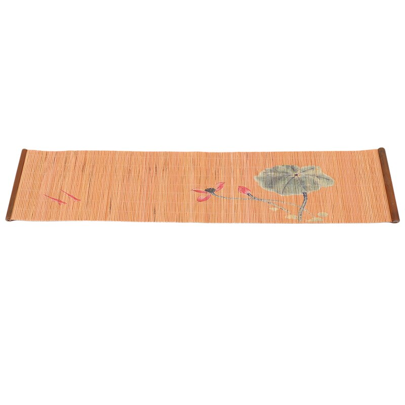 Te bakke serviet klud vandtæt bordløber te måtte te ceremoni tilbehør håndlavet bambus gardin: Rød karpe