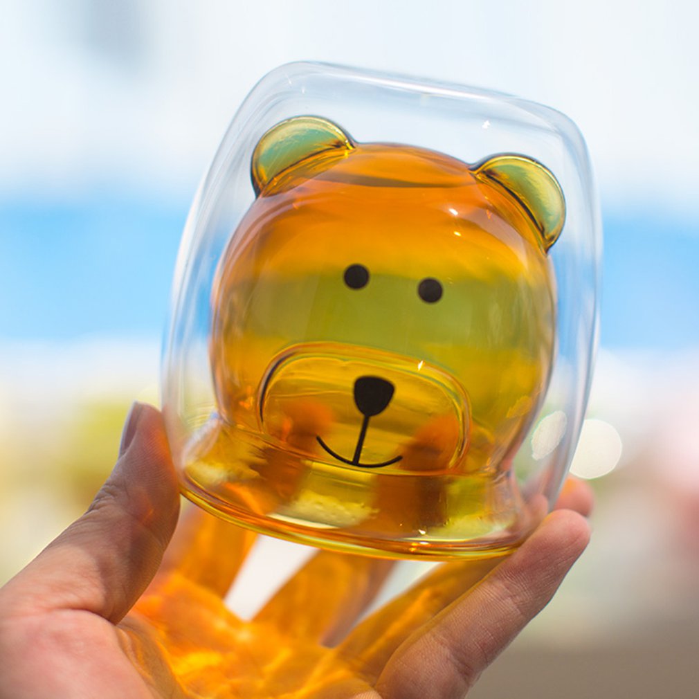 Cartoon Leuke Melk Mok Kat Klauw Beer Varken Double Wall Cup Koffie Mok Student Water Fles Rode Wijn Glas kinderen