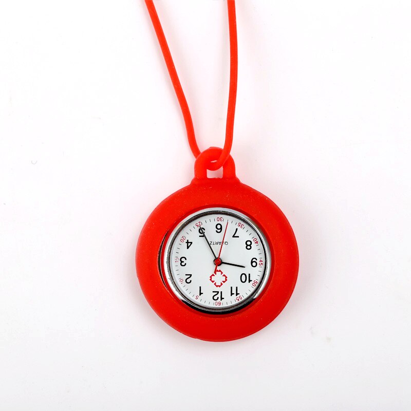 Lot de 10 montres de poche en Silicone à collier de corde créative, pour infirmières médecins hôpitaux étudiants robe à Quartz horloge suspendue