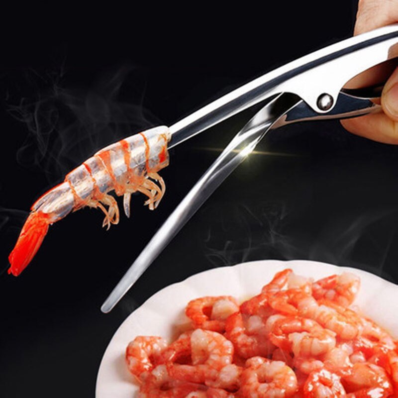 Kitchen 304 Stainless Steel Shrimp Peeler Seafood Shell Peel Deveiner Convenience Shell Remover Gadgets Tools Accessories