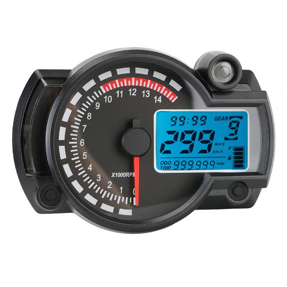 Premium Tachometer Impact Resistant LCD Screen LCD Digital Motorcycle Odometer Odometer Motorcycle Odometer: Default Title