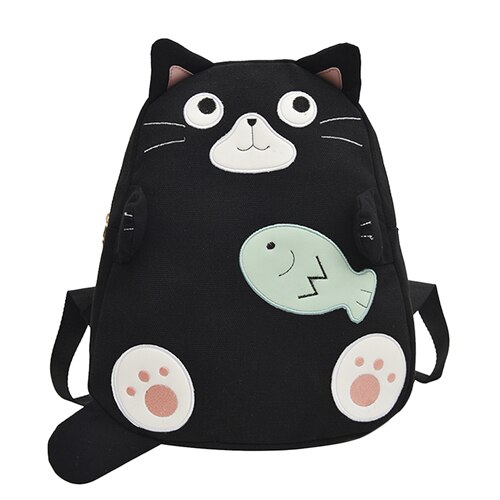 Drôle mignon chat imprimer voyage sacs à dos étudiant sac d'école femmes toile sac à dos haut-poignée sacs mochila feminina: B