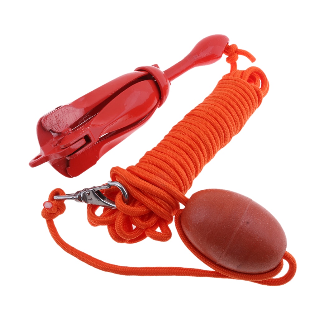 Stainless Steel 1.5kg/3.3lbs Folding Anchor Buoy Kit for Small Boat Kayak