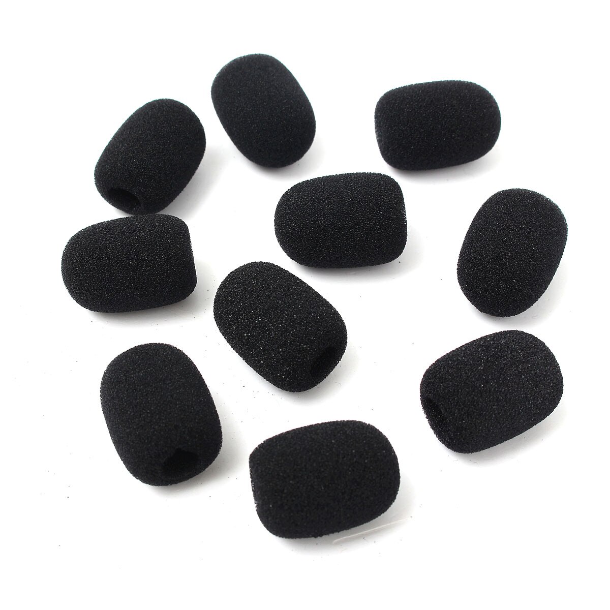 10 stk/sæt mini mikrofon cover 27*7mm headset erstatning skum mikrofon grill forrude forrude mikrofon svamp skum covers