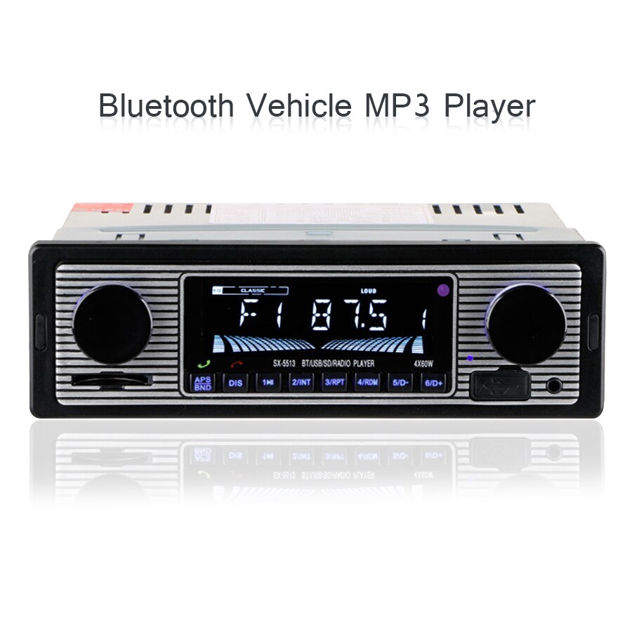 Vehicle MP3 Playe Bluetooth 4-channel High Power Output In-Dash Car Stereo Aux USB SD FM WMA MP3 WAV Radio Player