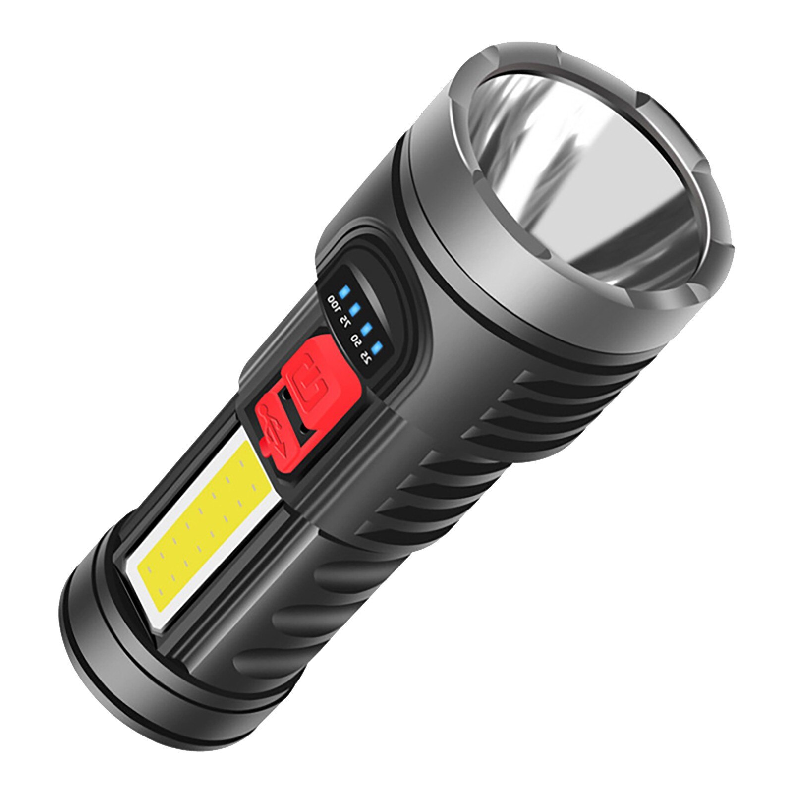 Outdoor Usb Rechargeable Osl+cob Led Flashlight Ultra Bright Torch Light 4 Modes Power Bank Torch Light Bulbs Shock Resistant