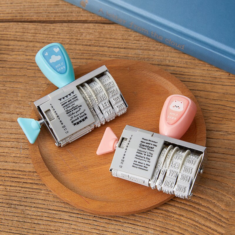 Retro date Year Month Day Number Blessings Decoration stamp Roller stamps for scrapbooking stationery DIY craft standard seal