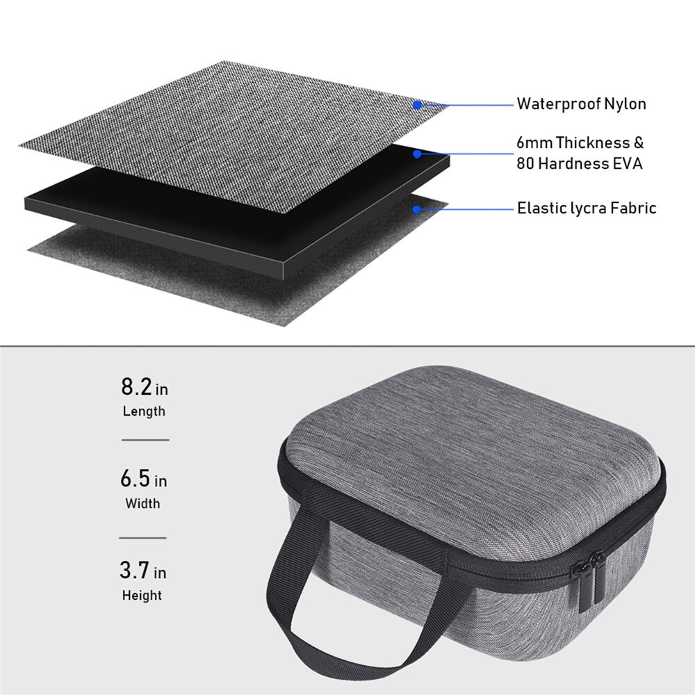 Hard EVA Case for Cricut Easy Press Mini Heat Press Machine and Charging Base Portable Handbag Storage Bag Travel Carrying Case