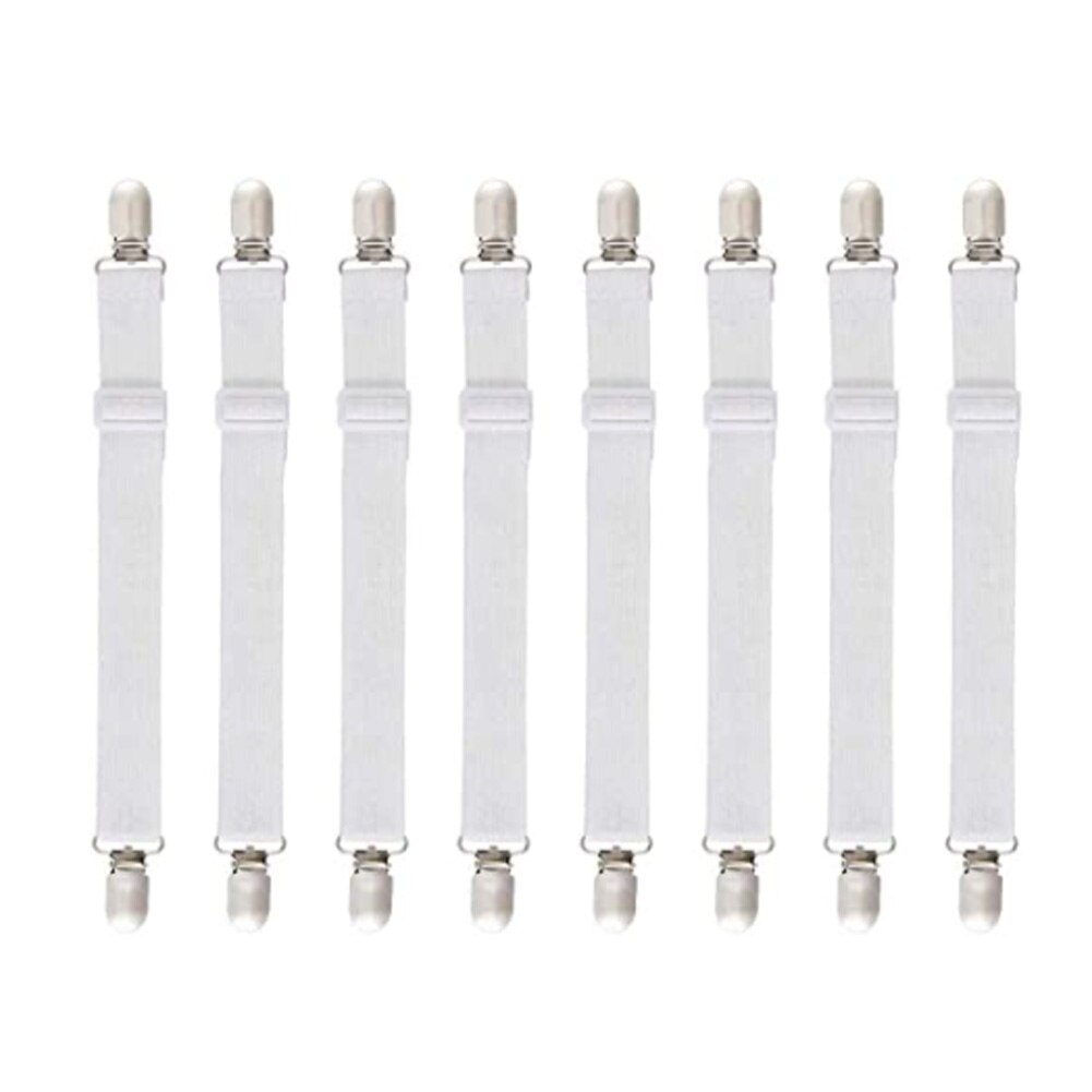 8 pçs folha de cama pinças elásticas cinto prendedor clipes folha de cama capa de colchão cobertores titular têxteis para casa organizar gadgets: Default Title