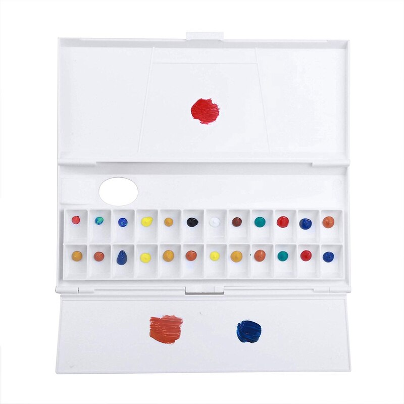 Neue-24 Gitter Falten Feuchtigkeitsspendende Aquarell Palette für Künstler Aquarell Ölgemälde Malen Palette Tablett Kasten Kunst Liefert