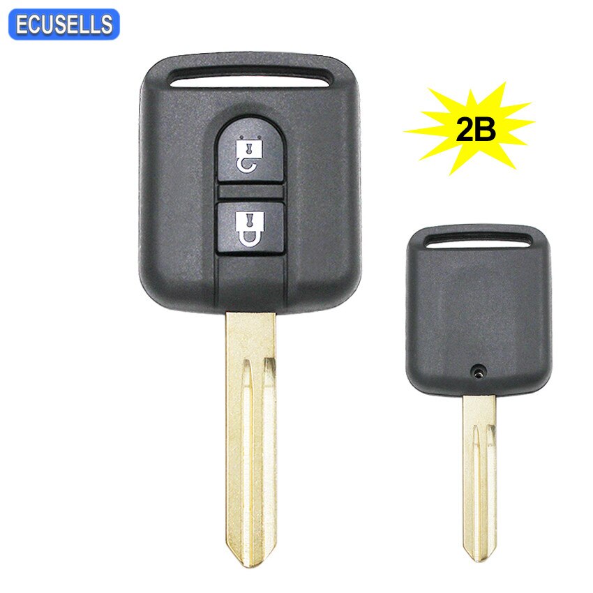 2 Button Remote Smart Car Key Shell Case Fob for Nissan Micra K12 Qashqai Navara Almera X-Trail Primera Note Cargo Uncut Blade