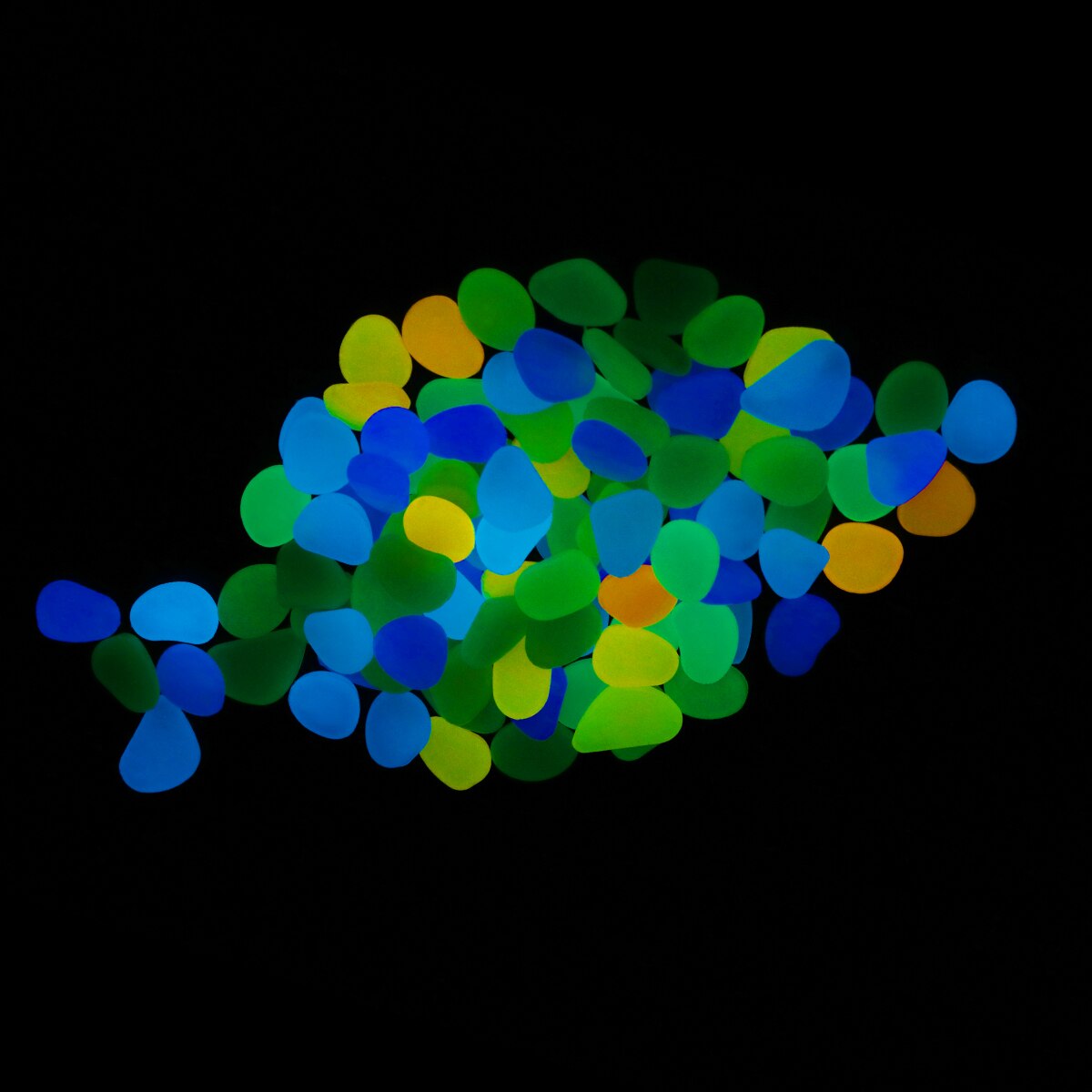 100pz ciottoli pietre luminose bagliore in ciottoli luminosi scuri per acquario serbatoio di pesce decorazioni di ghiaia cortile arredamento da giardino