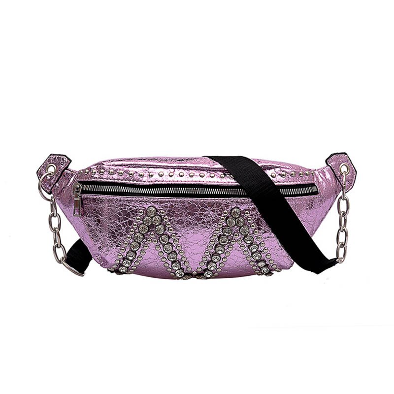 Mulheres à prova d' água Saco Da Cintura Fanny Pacote Moda Pacote Peito Ao Ar Livre Saco Crossbody Sacos de Grande Capacidade Cinto Feminino Hip Cintura Packs: Pink Waist pack