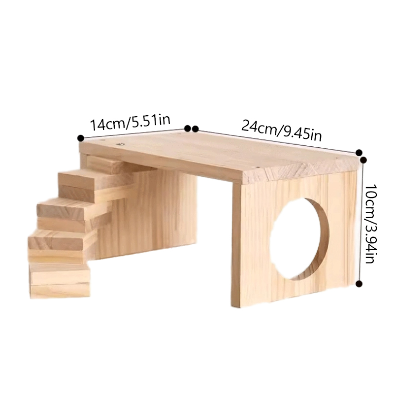 Drabinka drewniana dla chomika Platforma Płyta robić skakania Plac zabaw Zabawka robić wspinaczki dla chomika Małe zwierzęta Schody Zabawka Akcesoria robić klatki dla chomika i myszy: Default Title