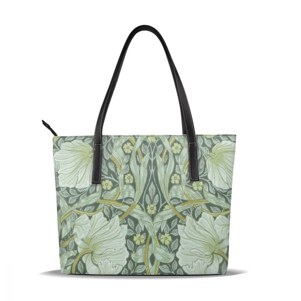 William Morris Fabric Handbag William Morris Fabric Top-handle Bags Trending Teenage Leather Tote Bag Women Handbags: Default Title