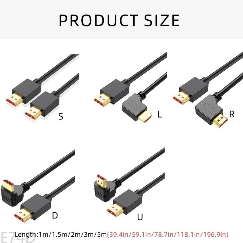 E74D HDMI2.0 Cable 4K Fast Speed 60Hz 18Gbps for HDTV Laptop Monitors