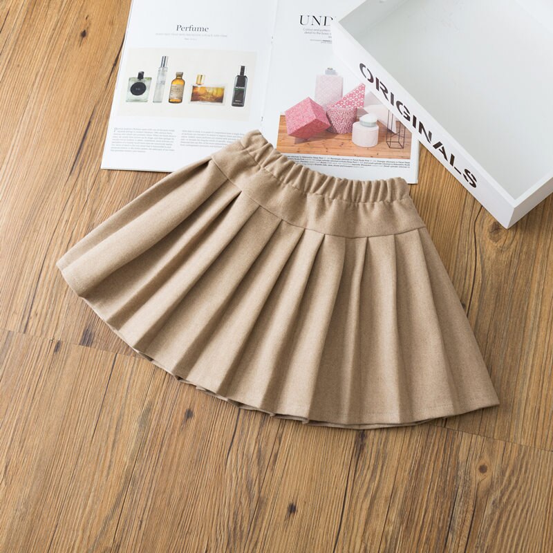 Girls Pleated Skirts School Girls Clothes Children Costume Princess Bow Skirt DT311