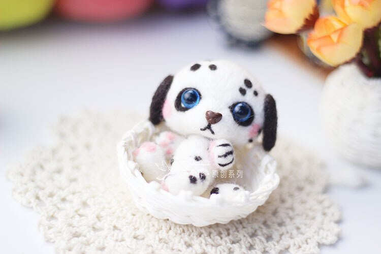 Needle Felting Animals Mouse Hand Made Felt Rabbit Dog Cat Shiba Inu DIY Kit for Adults Starter Crafts Matrial: Bnadiangou