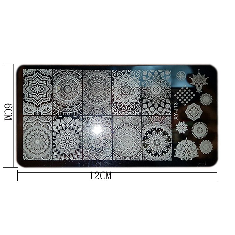1pc navidad Mandala placa de sello de arte de uñas Mandara placa Paisley estampado placa de imagen de damasco placa de estampación para uñas XY-J13