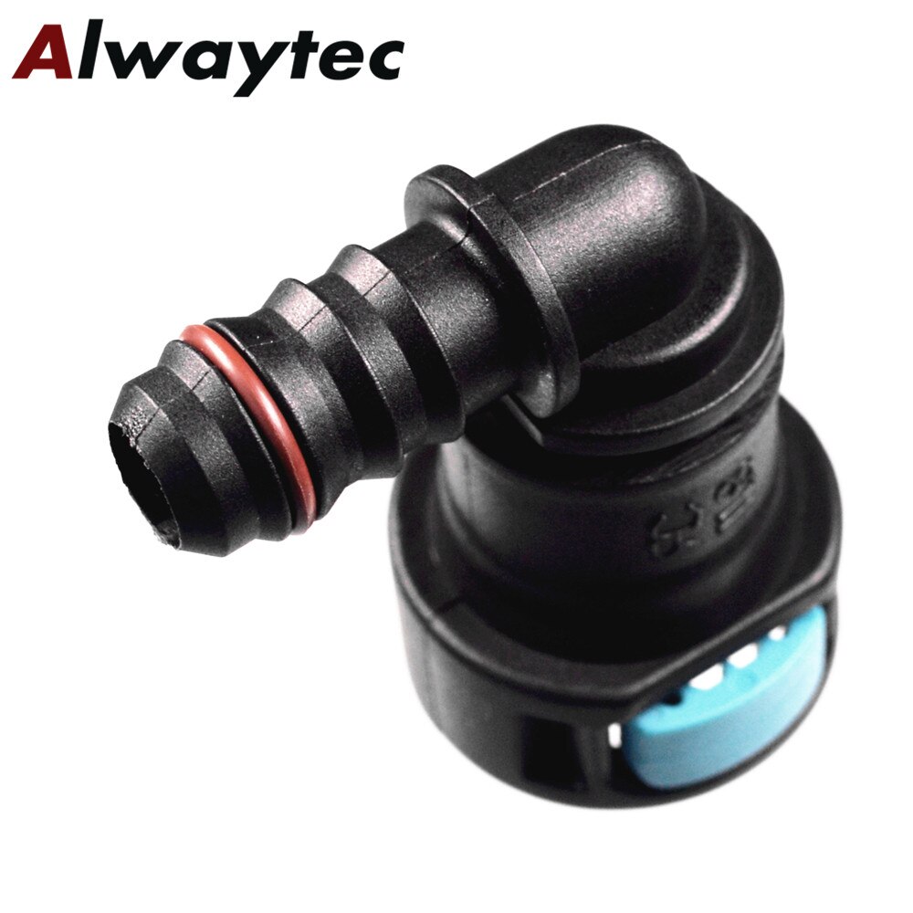 11.8mm ID8 Fuel Line Fitting Connector,SAE12 Elbow Plastic Connector,fuel hose quick connector