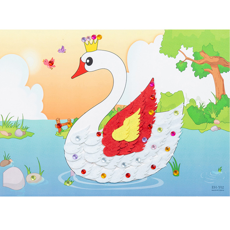 2 pz/lotto adesivi stereoscopici 3D pasta fatta a mano scuola materna creatività Non tessuta cervello gioco apprendimento educazione artigianato giocattoli