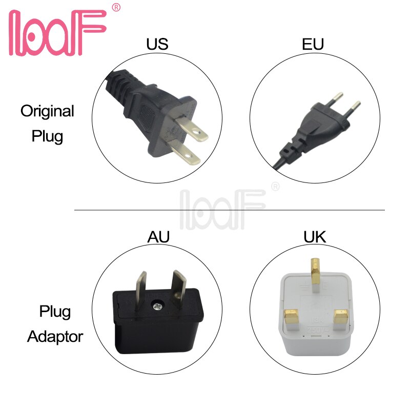 LOOF 1pcs JR-611 heat temperature control Hair connector US plug Hair tools for hair fusion iron hair extension heating wands