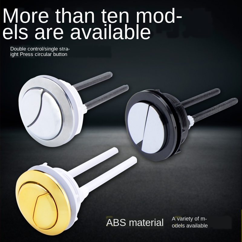 Toilet Cover Button Accessories Single and Double Button Round Old Fashioned Toilet Tank Cover Button Switch Universal