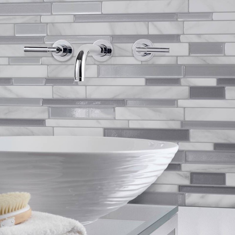 Mosaiikki itseliimautuva laatta backsplash seinätarra vinyyli kylpyhuone keittiö kodin sisustus itse  w4