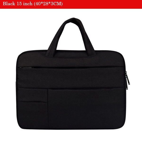 Soomile 12-15 Laptop Tasche Tragbare Männer Aktentasche Multi-funktion Notebook Computer Tasche Männlichen Einfache Büro Business Handtasche: black 15 inch