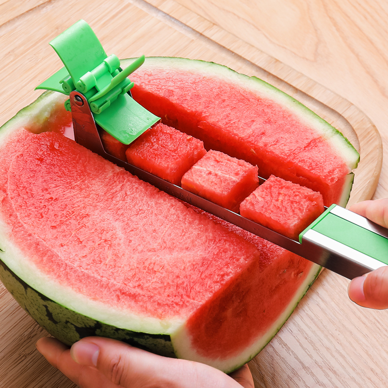 Watermeloen Cutter Rvs Windmolen Cut Watermeloen Keuken Gadgets Salade Fruit Slicer Cutter Keuken Accessoires