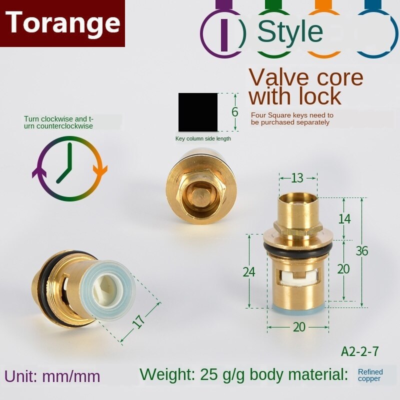 Faucet copper valve core and cold water fast opening triangle valve switch ceramic valve core copper head repair parts: Section I Forward