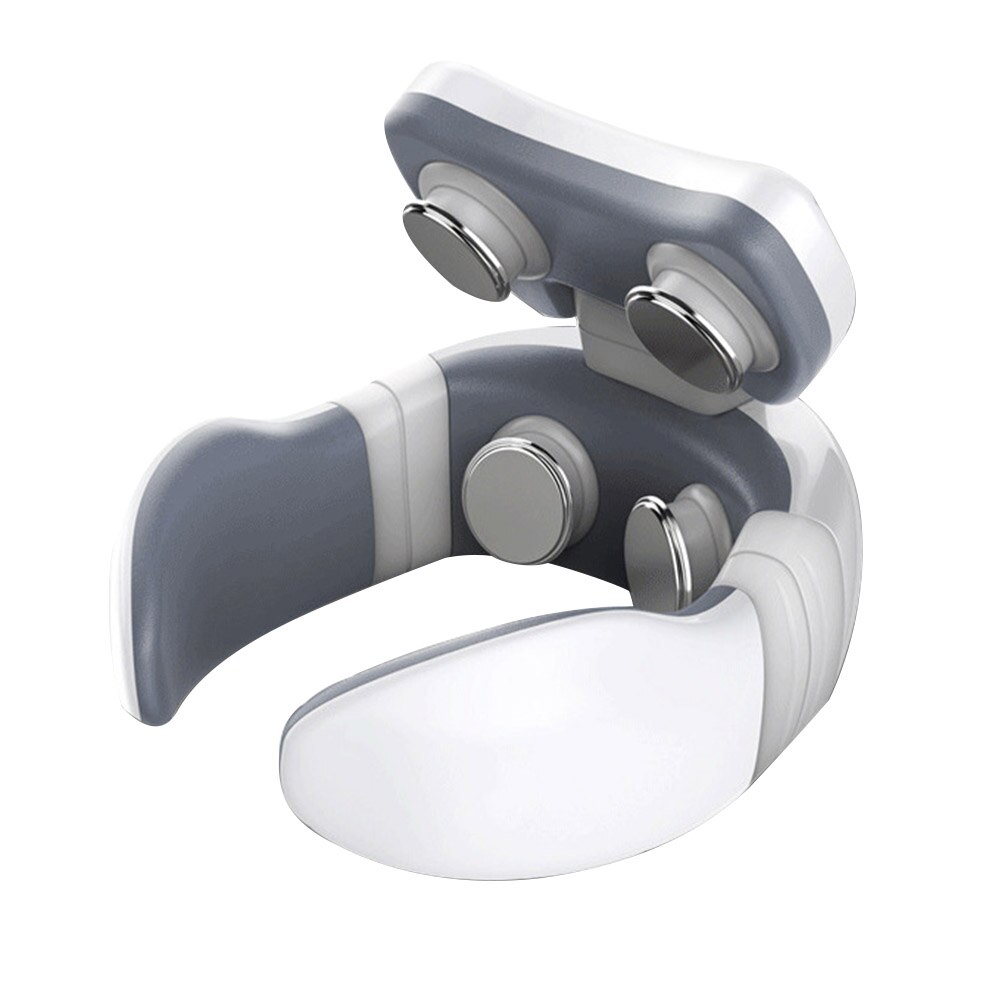 Relief Magnetic Therapy Pain Relief Tool Shoulder Neck Massager Wireless 4D Pulse Cervical Massager Fatigue Pain: White